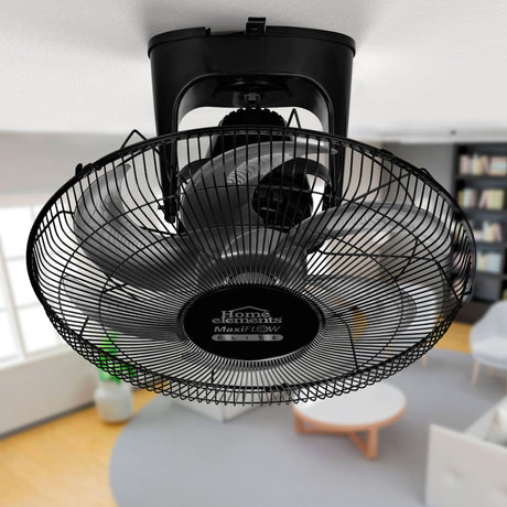 Ventilador de Órbita MaxiFlow Elite Negro 51x36cm de Tres Velocidades con Oscilación - VENTILADORES | Bylmo