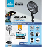 Ventilador de Piso MaxiFlow Elite Negro 48.5x140cm de Tres Velocidades con Oscilación - VENTILADORES | Bylmo