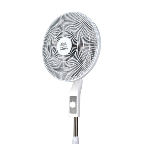 Ventilador de Piso MaxiFlow Elite Blanco y Gris 48.5x140cm de Tres Velocidades con Oscilación - VENTILADORES | Bylmo