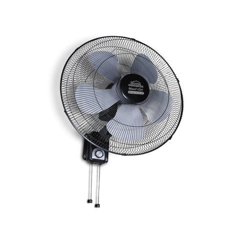 Ventilador de Pared MaxiFlow Elite Negro 33.5x63cm de Tres Velocidades con Oscilación - VENTILADORES | Bylmo