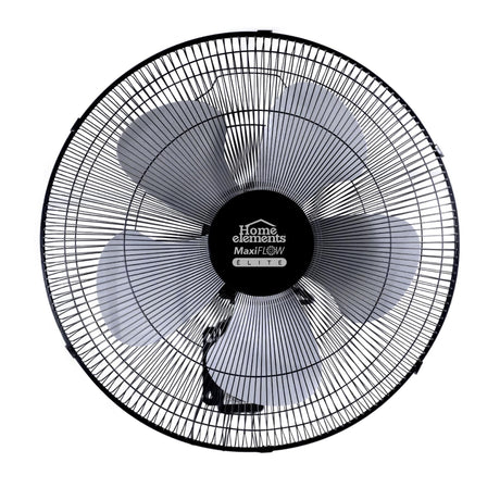 Ventilador de Pared MaxiFlow Elite Negro 33.5x63cm de Tres Velocidades con Oscilación - VENTILADORES | Bylmo