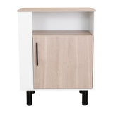Mueble Microondas Blink Bardolino y Blanco 65.2x85cm con Una Puerta y con Patas - ALACENAS Y MUEBLES MICROONDAS | Bylmo