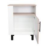 Mueble Microondas Blink Bardolino y Blanco 65.2x85cm con Una Puerta y con Patas - ALACENAS Y MUEBLES MICROONDAS | Bylmo
