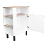 Mueble Microondas Blink Bardolino y Blanco 65.2x85cm con Una Puerta y con Patas - ALACENAS Y MUEBLES MICROONDAS | Bylmo