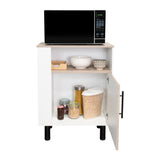 Mueble Microondas Blink Bardolino y Blanco 65.2x85cm con Una Puerta y con Patas - ALACENAS Y MUEBLES MICROONDAS | Bylmo