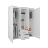 Closet Bariloche Blanco 177.9x50.4cm con Dos Cajones Tres Entrepaños y con Diez Compartimiento - CLOSETS | Bylmo