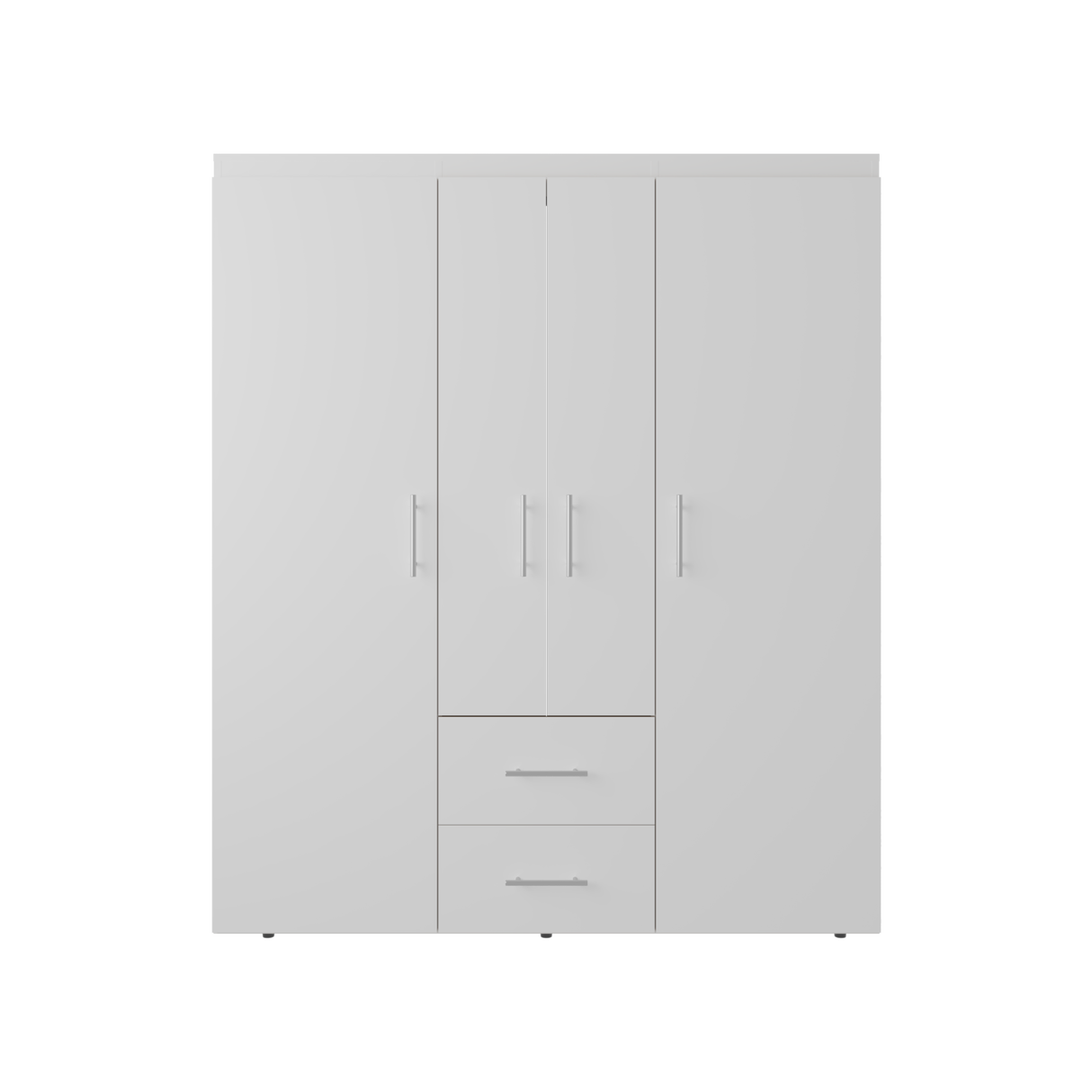 Closet Bariloche Blanco 177.9x50.4cm con Dos Cajones Tres Entrepaños y con Diez Compartimiento - CLOSETS | Bylmo