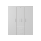 Closet Bariloche Blanco 177.9x50.4cm con Dos Cajones Tres Entrepaños y con Diez Compartimiento - CLOSETS | Bylmo