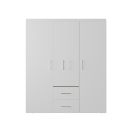 Closet Bariloche Blanco 177.9x50.4cm con Dos Cajones Tres Entrepaños y con Diez Compartimiento - CLOSETS | Bylmo