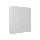 Closet Bariloche Blanco 177.9x50.4cm con Dos Cajones Tres Entrepaños y con Diez Compartimiento - CLOSETS | Bylmo