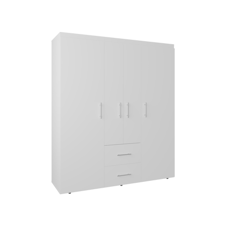 Closet Bariloche Blanco 177.9x50.4cm con Dos Cajones Tres Entrepaños y con Diez Compartimiento - CLOSETS | Bylmo