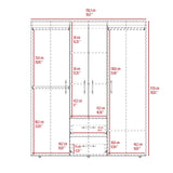 Closet Bariloche Blanco 177.9x50.4cm con Dos Cajones Tres Entrepaños y con Diez Compartimiento - CLOSETS | Bylmo