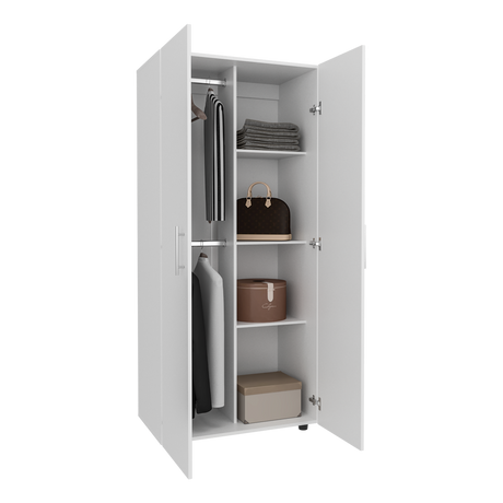 Closet Tera Blanco 180x48cm con Tres Entrepaños y con Seis Compartimiento - CLOSETS | Bylmo