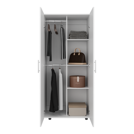 Closet Tera Blanco 180x48cm con Tres Entrepaños y con Seis Compartimiento - CLOSETS | Bylmo