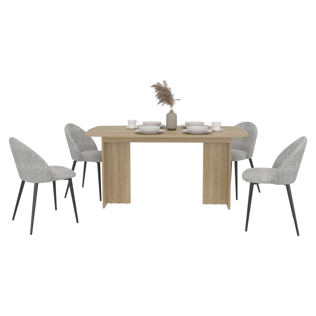 Comedor Rectangular Bankok Fresno Europeo 156x75.6cm Para Cuatro Puestos sin Sillas - COMEDORES | Bylmo