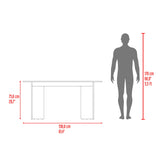 Comedor Rectangular Bankok Fresno Europeo 156x75.6cm Para Cuatro Puestos sin Sillas - COMEDORES | Bylmo