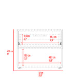 Mesa de Noche Sevilla Fresno Europeo 45.9x37.3cm con Dos Compartimientos - MESAS DE NOCHE | Bylmo