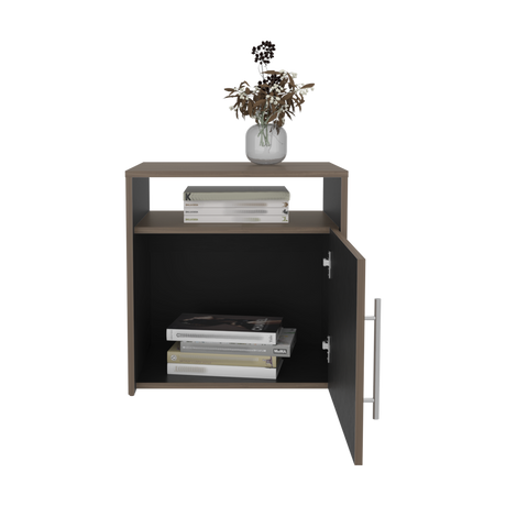 Mesa de Noche Bigaf Milan y Wengue 54.1x42.3cm con Dos Compartimientos - MESAS DE NOCHE | Bylmo