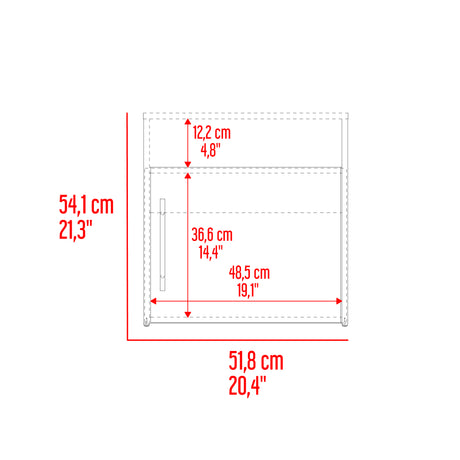 Mesa de Noche Bigaf Milan y Wengue 54.1x42.3cm con Dos Compartimientos - MESAS DE NOCHE | Bylmo