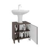 Mueble para Lavamanos Basic Milan y Blanco 47x50.5cm con Patas y Una Puerta - MUEBLES PARA LAVAMANOS | Bylmo