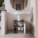 Mueble para Lavamanos Basic Milan y Blanco 47x50.5cm con Patas y Una Puerta - MUEBLES PARA LAVAMANOS | Bylmo