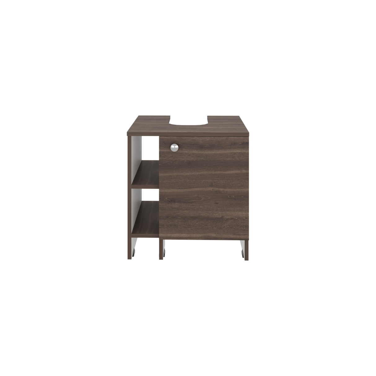 Mueble para Lavamanos Basic Milan y Blanco 47x50.5cm con Patas y Una Puerta - MUEBLES PARA LAVAMANOS | Bylmo