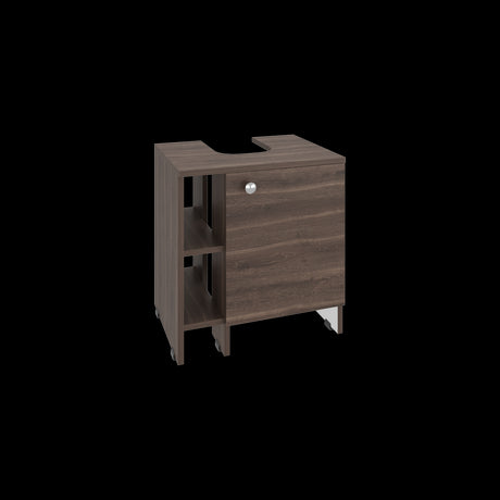 Mueble para Lavamanos Basic Milan y Blanco 47x50.5cm con Patas y Una Puerta - MUEBLES PARA LAVAMANOS | Bylmo