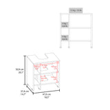 Mueble para Lavamanos Basic Milan y Blanco 47x50.5cm con Patas y Una Puerta - MUEBLES PARA LAVAMANOS | Bylmo