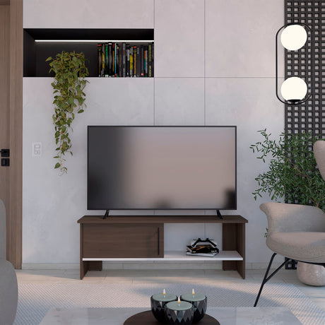 Mesa para TV Navia Milan y Blanco 42.1x31.1cm Para TV Hasta 50 Pulgadas - MUEBLES DE TV | Bylmo