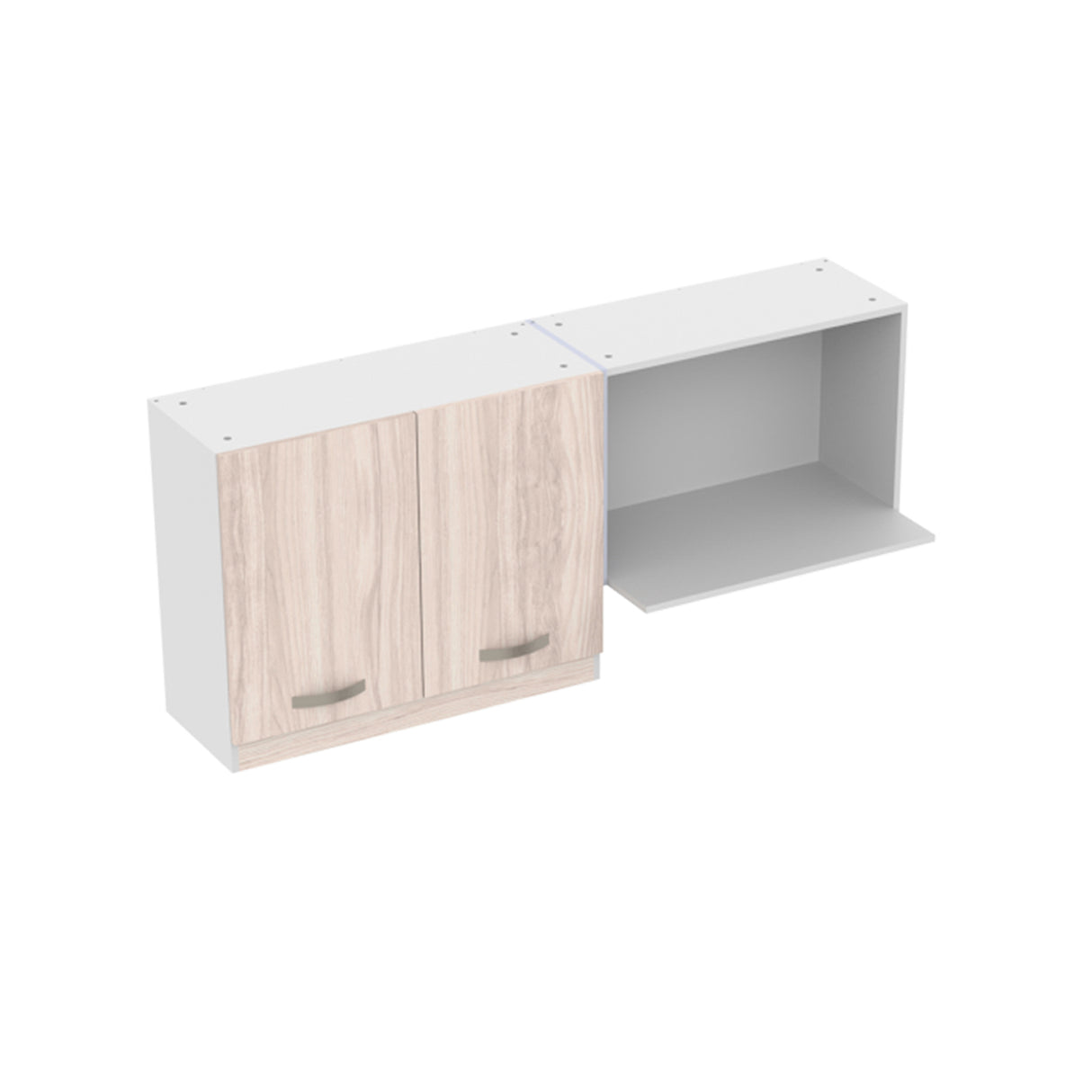 Mueble Superior de Cocina Ambar Soder 150x60cm con Espacio para Extractor y para Microondas Derecha - MUEBLES SUPERIORES DE COCINA | Bylmo