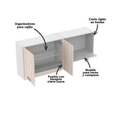 Mueble Superior de Cocina Ambar Soder 150x60cm con Espacio para Extractor y para Microondas Derecha - MUEBLES SUPERIORES DE COCINA | Bylmo