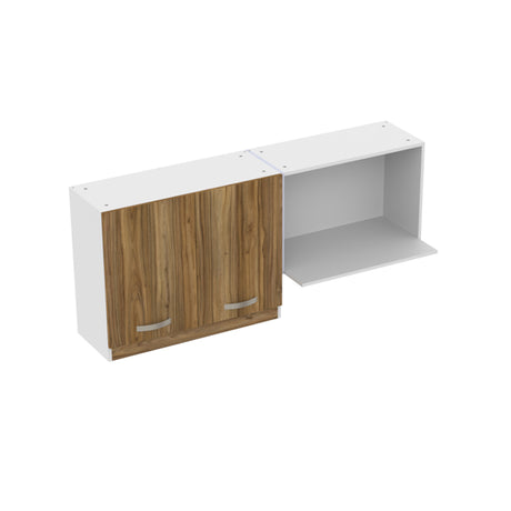 Mueble Superior de Cocina Ambar Gracia 150x60cm con Espacio para Extractor y para Microondas Derecha - MUEBLES SUPERIORES DE COCINA | Bylmo