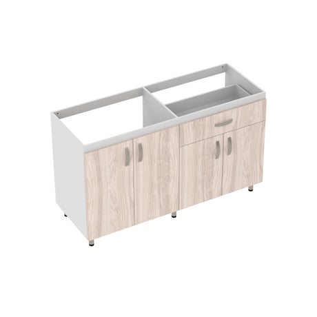 Mueble Inferior de Cocina Ambar Soder 148x87cm sin Mesón sin Pozuelo y con Organizador de Cubiertos - MUEBLES INFERIORES DE COCINA | Bylmo