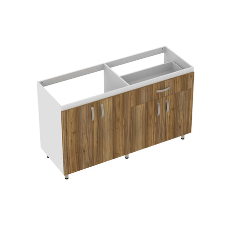 Mueble Inferior de Cocina Ambar Gracia 148x87cm sin Mesón sin Pozuelo y con Organizador de Cubiertos - MUEBLES INFERIORES DE COCINA | Bylmo