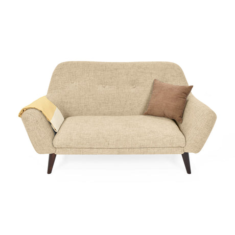 Sofá Lincoln Beige 143x80cm de Dos Puestos con Apoya Brazos - SOFAS Y POLTRONAS | Bylmo