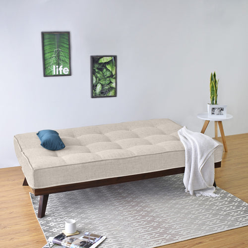 Sofá Cama Lucerna Trigo 174x87cm De Tres Puestos Reclinable