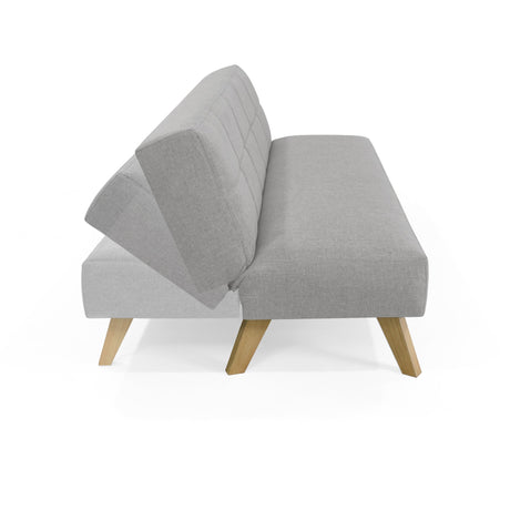 Sofá Cama Nebraska Plata 180x78cm de Tres Puestos Reclinable - SOFAS Y POLTRONAS | Bylmo