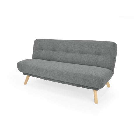 Sofá Cama Charlotte Gris 182x85cm de Tres Puestos Reclinable - SOFAS Y POLTRONAS | Bylmo