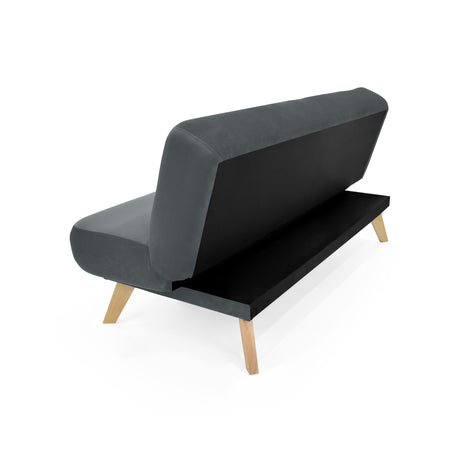 Sofá Cama Charlotte Gris 182x85cm de Tres Puestos Reclinable - SOFAS Y POLTRONAS | Bylmo