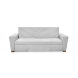 Sofá Cama Vancouver Plata 210x85cm de Tres Puestos Reclinable con Apoya Brazos Resistente a Rasguños - SOFAS Y POLTRONAS | Bylmo