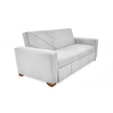 Sofá Cama Vancouver Plata 210x85cm de Tres Puestos Reclinable con Apoya Brazos Resistente a Rasguños - SOFAS Y POLTRONAS | Bylmo