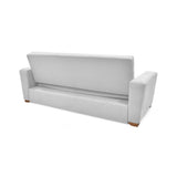 Sofá Cama Vancouver Plata 210x85cm de Tres Puestos Reclinable con Apoya Brazos Resistente a Rasguños - SOFAS Y POLTRONAS | Bylmo