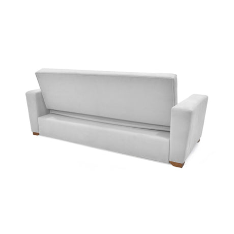 Sofá Cama Vancouver Plata 210x85cm de Tres Puestos Reclinable con Apoya Brazos Resistente a Rasguños - SOFAS Y POLTRONAS | Bylmo