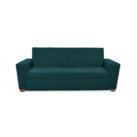 Sofá Cama Vancouver Petróleo 210x85cm de Tres Puestos Reclinable con Apoya Brazos Resistente a Rasguños - SOFAS Y POLTRONAS | Bylmo