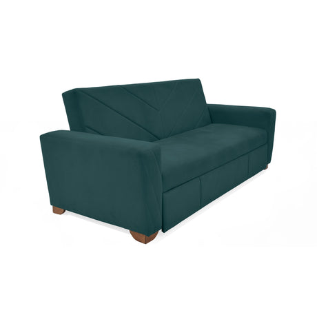 Sofá Cama Vancouver Petróleo 210x85cm de Tres Puestos Reclinable con Apoya Brazos Resistente a Rasguños - SOFAS Y POLTRONAS | Bylmo