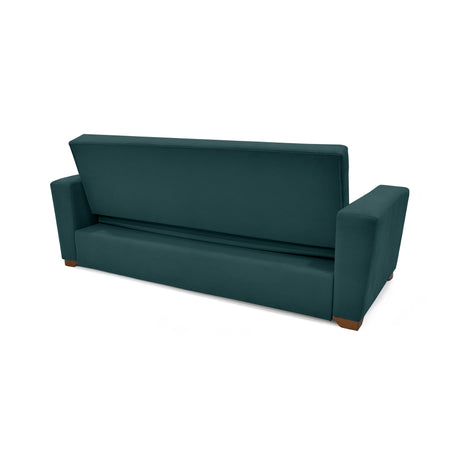 Sofá Cama Vancouver Petróleo 210x85cm de Tres Puestos Reclinable con Apoya Brazos Resistente a Rasguños - SOFAS Y POLTRONAS | Bylmo