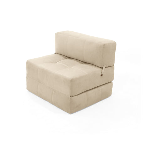 Sofá Cama Felton Taupe 102x78cm de Un Puesto Reclinable Resistente a Rasguños - SOFAS Y POLTRONAS | Bylmo