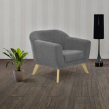 Poltrona Thor Gris 95x82cm de Un Puesto con Apoya Brazos - SOFAS Y POLTRONAS | Bylmo