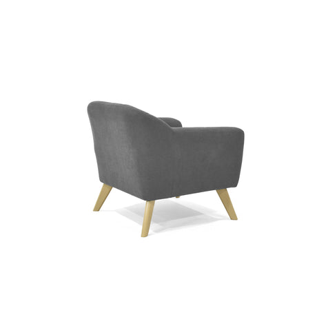 Poltrona Thor Gris 95x82cm de Un Puesto con Apoya Brazos - SOFAS Y POLTRONAS | Bylmo