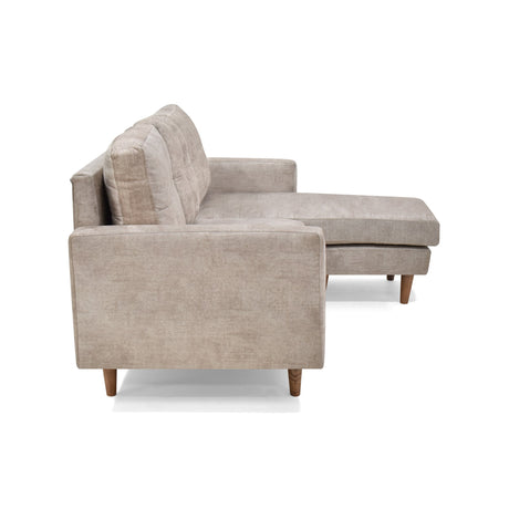 Sofá en L Beira Beige 190x85cm de Tres Puestos con Apoya Brazos - SOFAS Y POLTRONAS | Bylmo